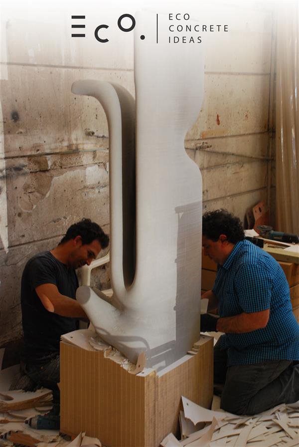 用紙材料3D打印實現高難度的混凝土造型