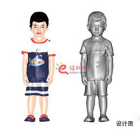 全彩3D打印兒童人像3